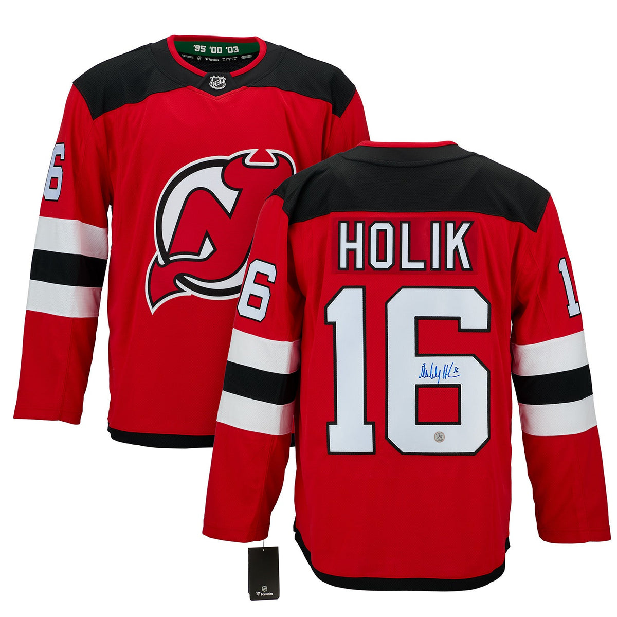 Bobby Holik Autographed New Jersey Devils Fanatics Breakaway Jersey product image 3, provided for visual reference and