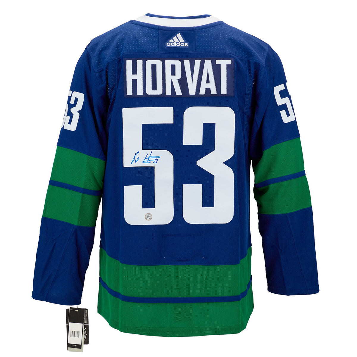 Bo Horvat Signed Vancouver Canucks Alternate adidas Jersey product image 1, provided for visual reference and product detail