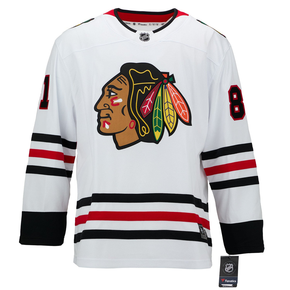 Marian Hossa Signed Chicago Blackhawks White Fanatics Breakaway Jersey product image 2, provided for visual reference and