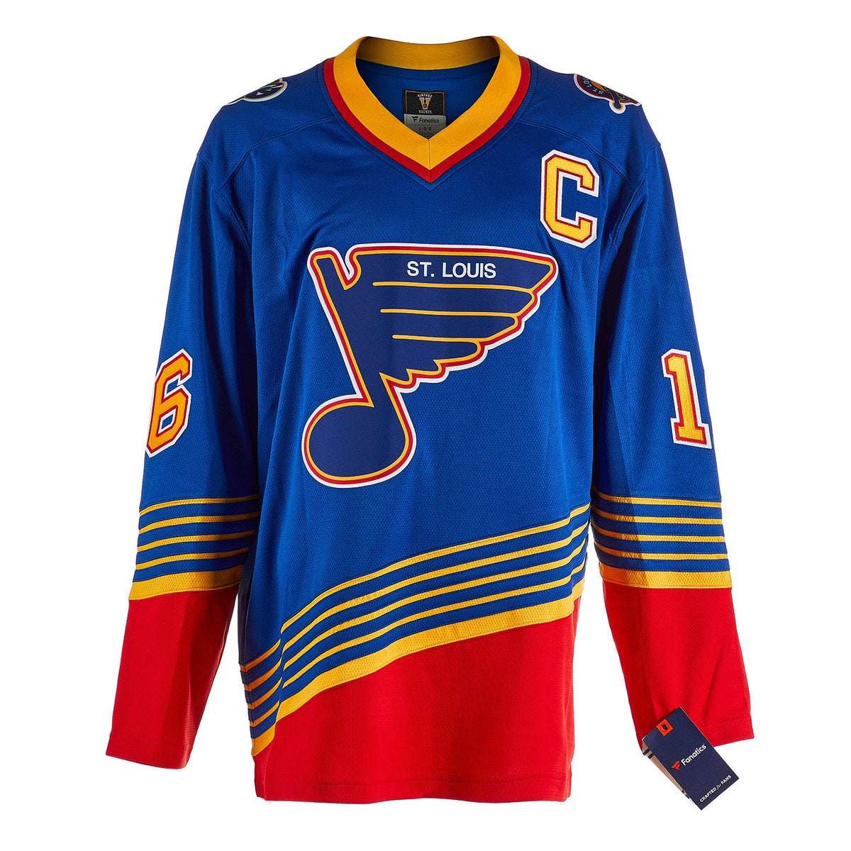 Brett Hull Signed St Louis Blues Throwback Breakaway Jersey product image 2, provided for visual reference and product