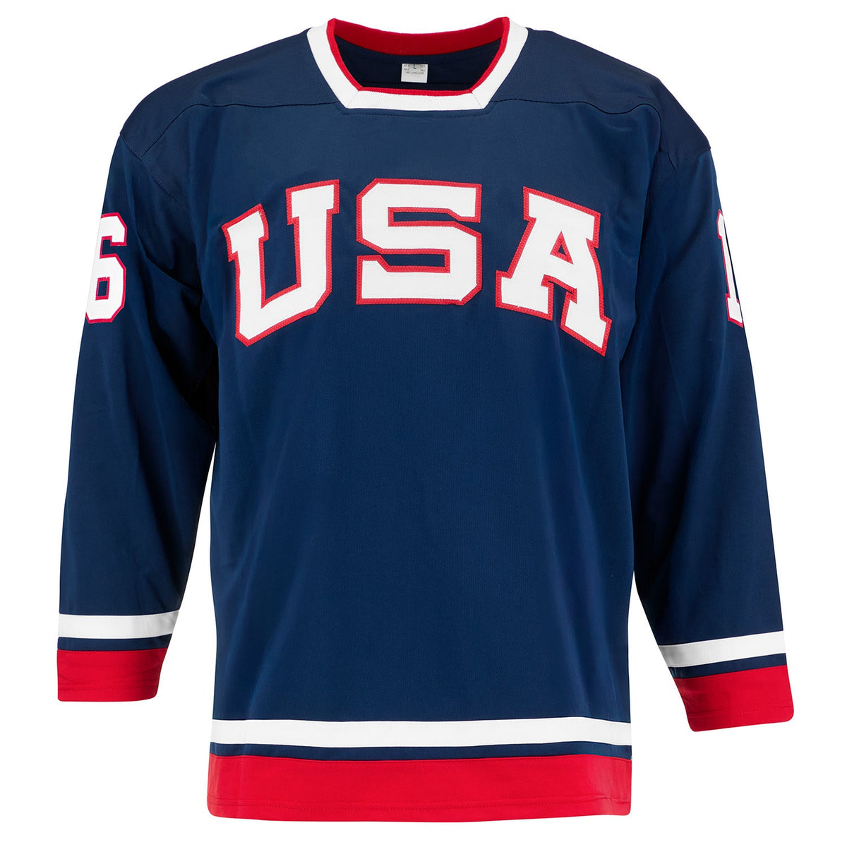 Brett Hull Autographed Team USA Custom Hockey Nation Jersey product image 2, provided for visual reference and product