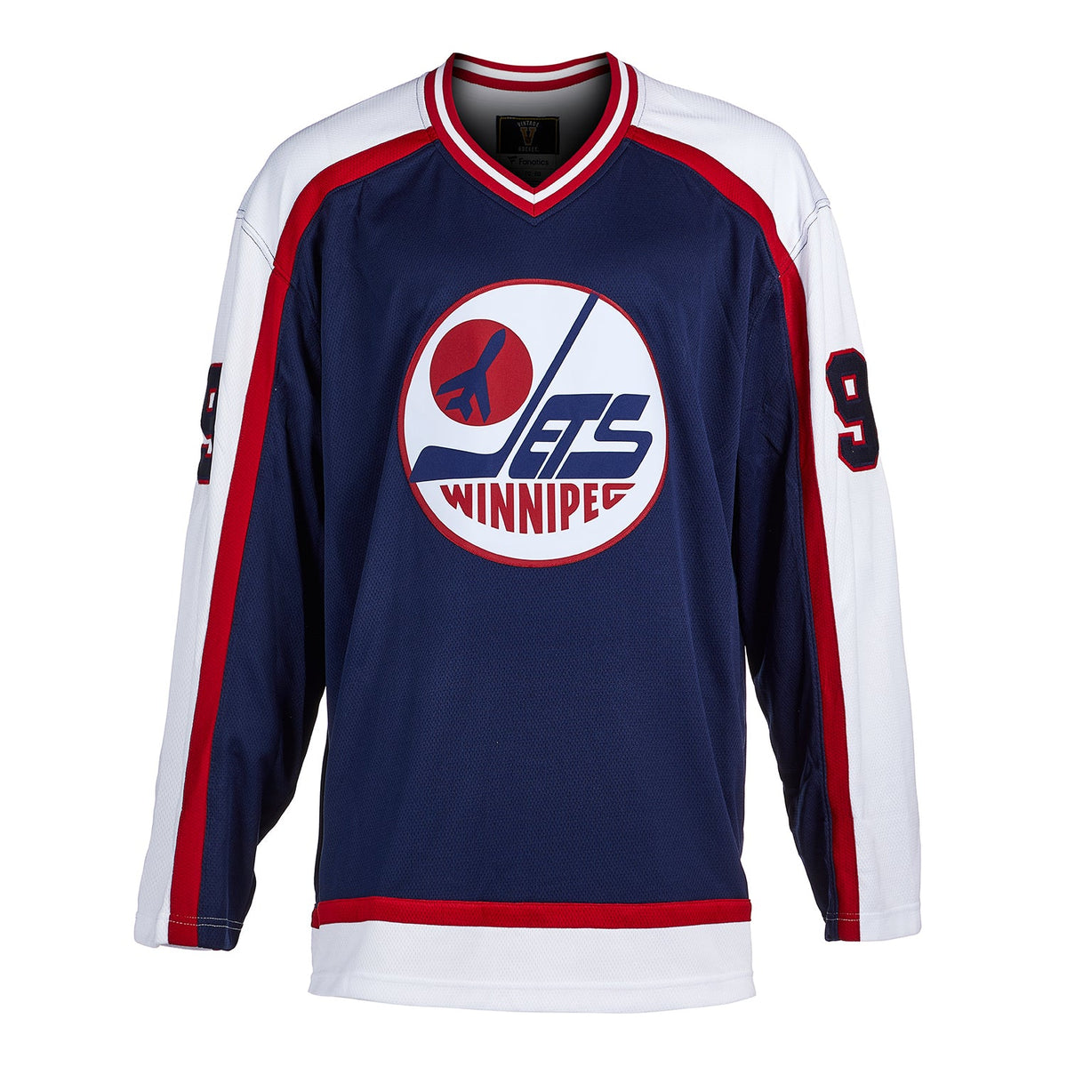 Bobby Hull Autographed Winnipeg Jets Fanatics Throwback Jersey product image 2, provided for visual reference and product