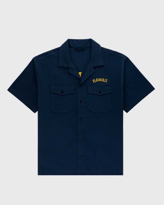 Hawaii Islanders (PCL) Cotton Linen Grounds Crew Short Sleeve Workshirt product image 1, provided for visual reference and