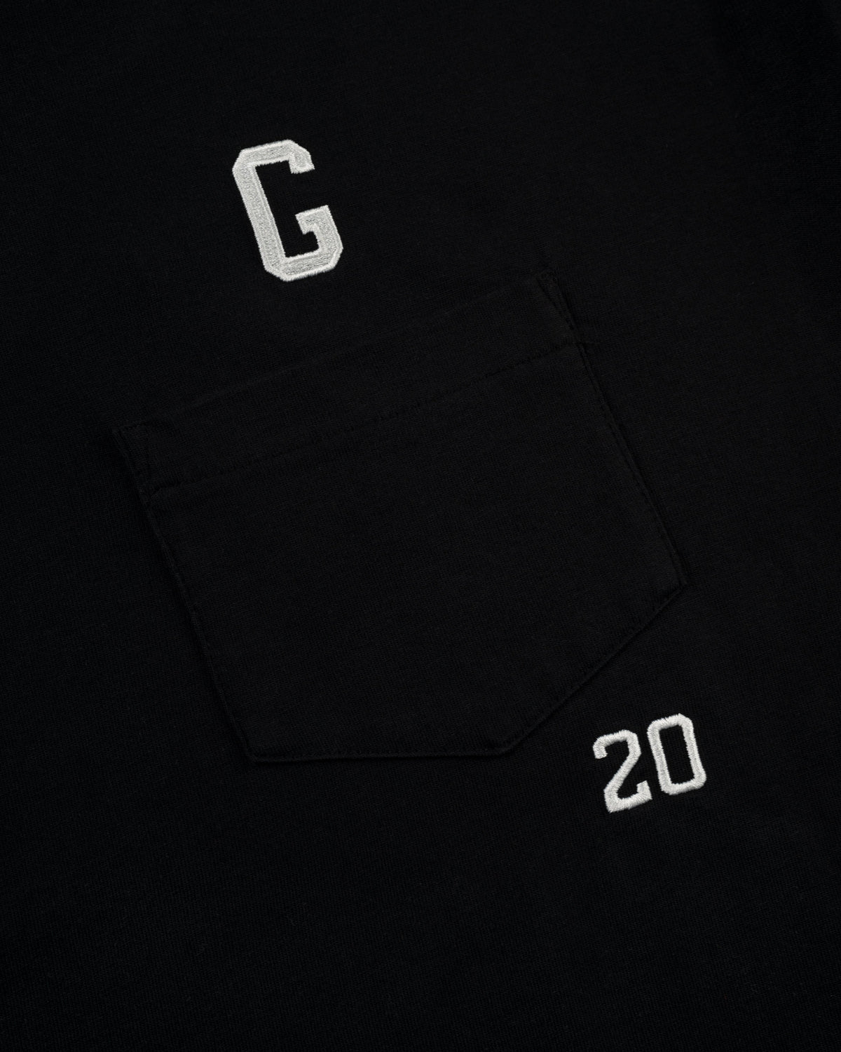 Homestead Grays Embroidered 'G' Long Sleeve Pocket T-Shirt product image 4, provided for visual reference and product detail