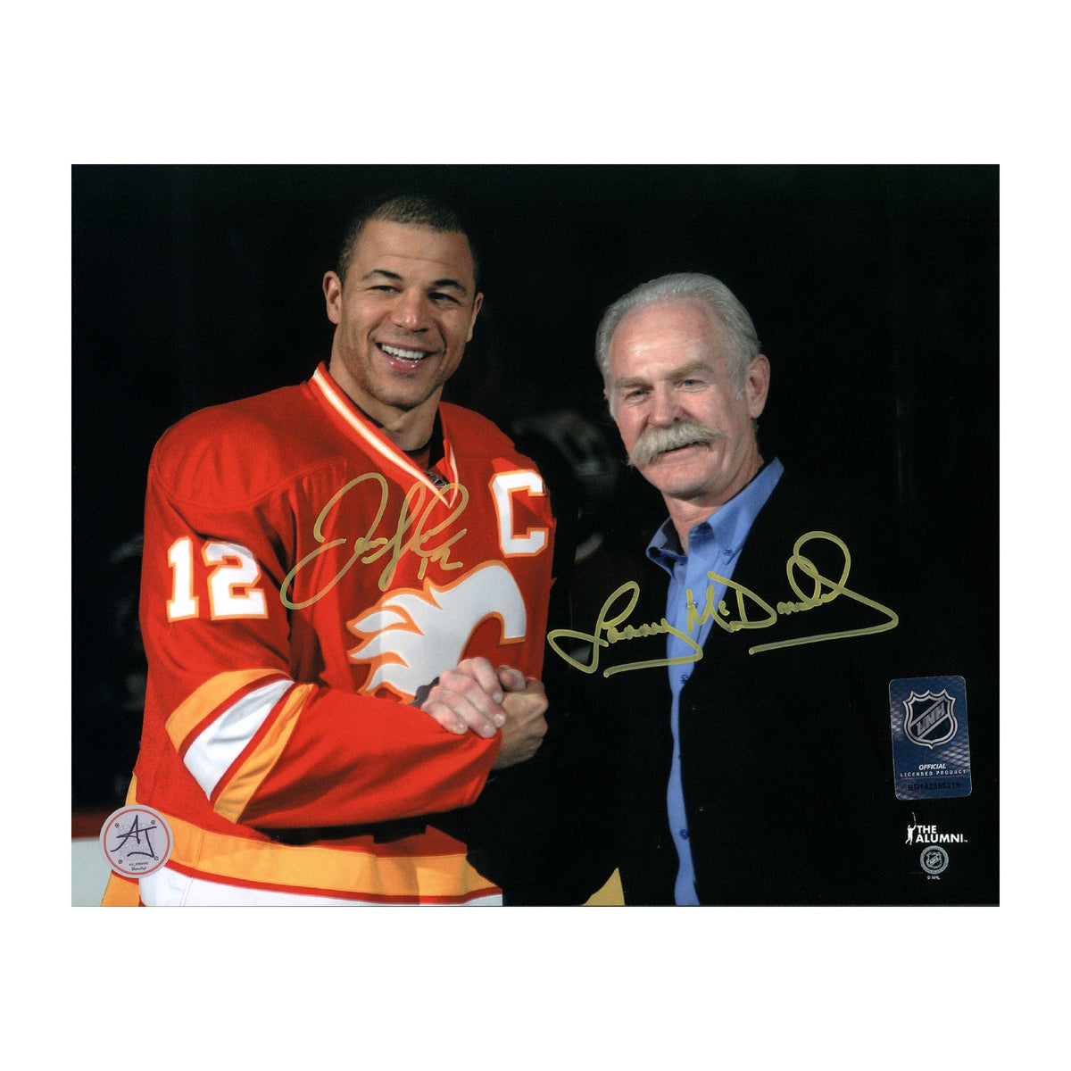 Jarome Iginla & Lanny McDonald Dual Signed Calgary Flames 8x10 Photo product image 1, provided for visual reference and