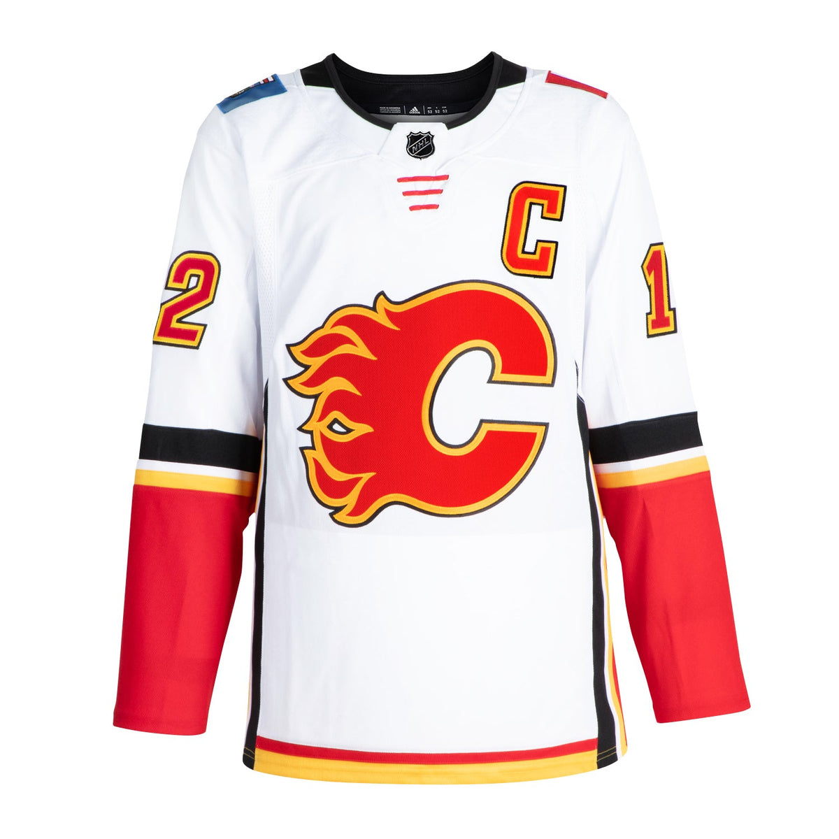Jarome Iginla Autographed Calgary Flames White adidas Jersey product image 2, provided for visual reference and product