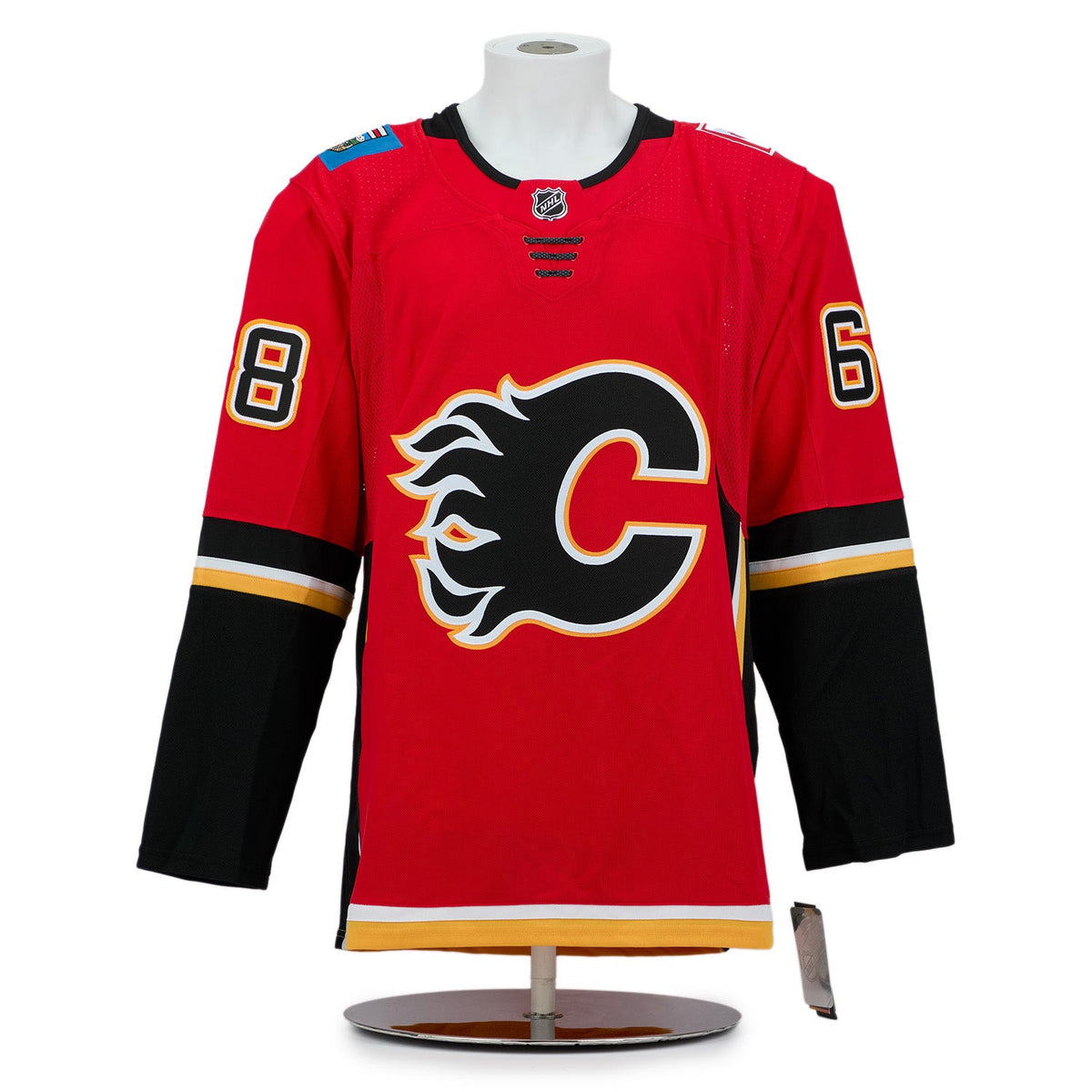 Jaromir Jagr Calgary Flames Signed & Dated Final NHL Game adidas Jersey #23/68 product image 2, provided for visual