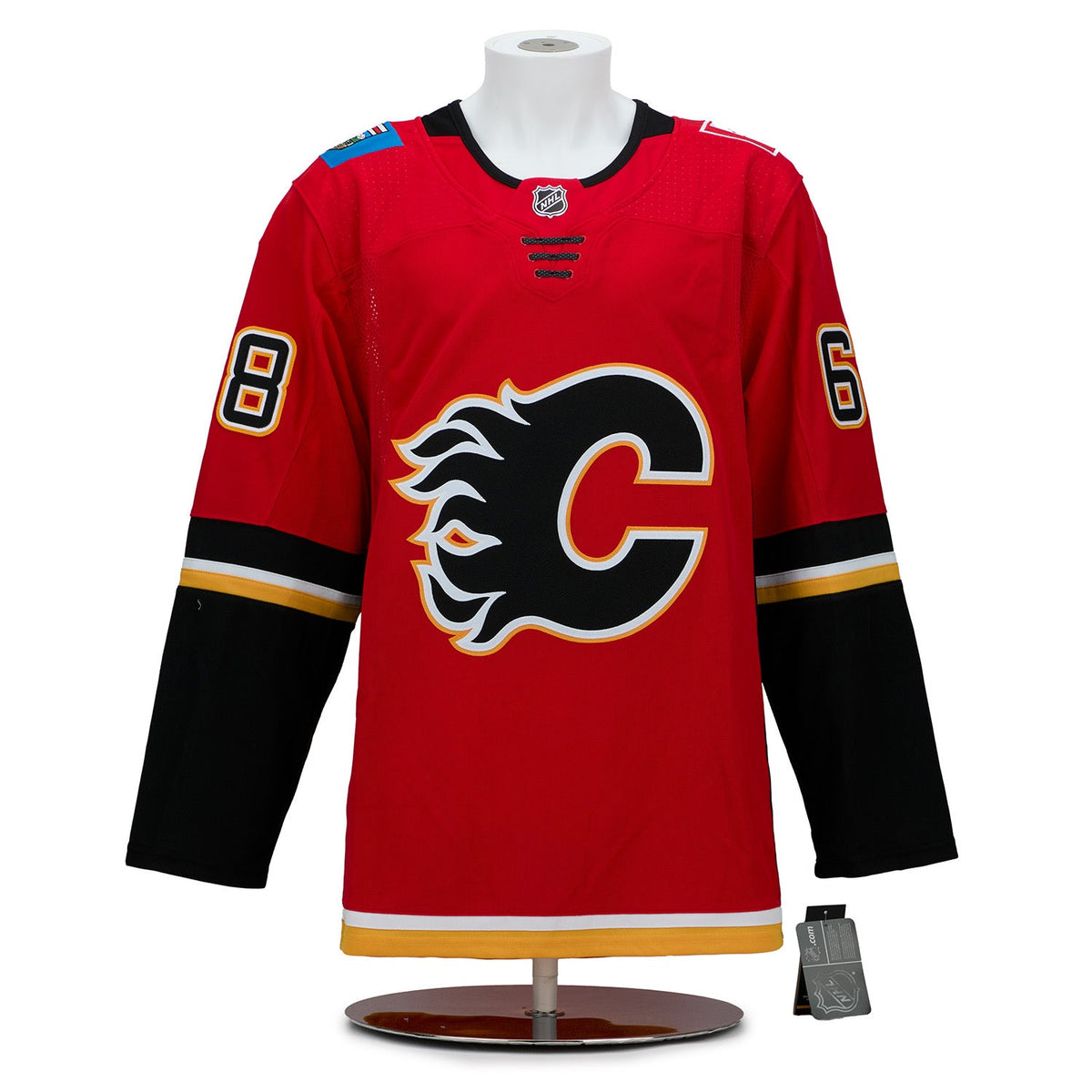 Jaromir Jagr Calgary Flames Signed & Dated Final NHL Game adidas Jersey #25/68 product image 2, provided for visual
