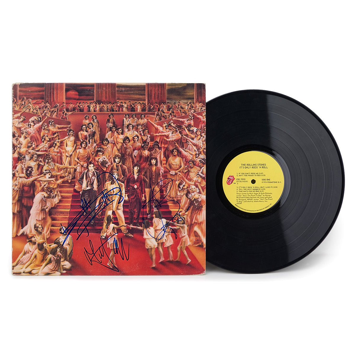 Mick Jagger, Keith Richards & Charlie Watts Signed Rolling Stones Album Beckett COA product image 1, provided for visual
