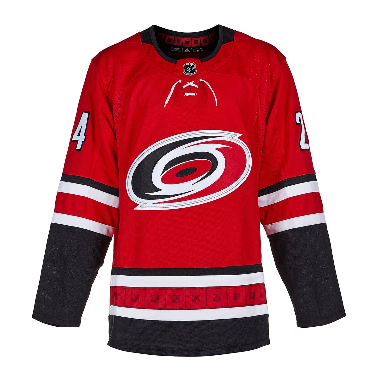 Seth Jarvis Autographed Carolina Hurricanes Red adidas Jersey product image 2, provided for visual reference and product