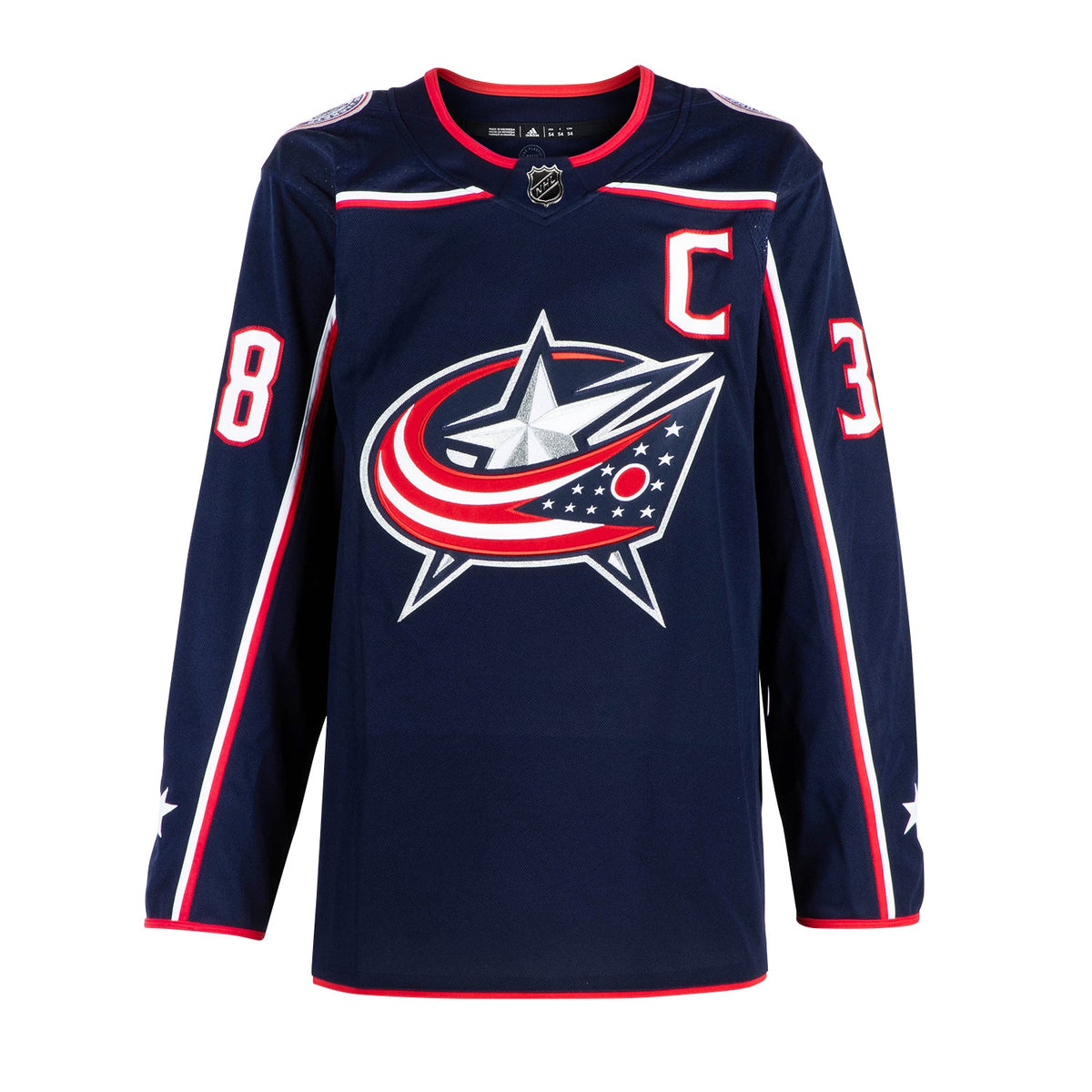 Boone Jenner Autographed Columbus Blue Jackets adidas Jersey product image 2, provided for visual reference and product