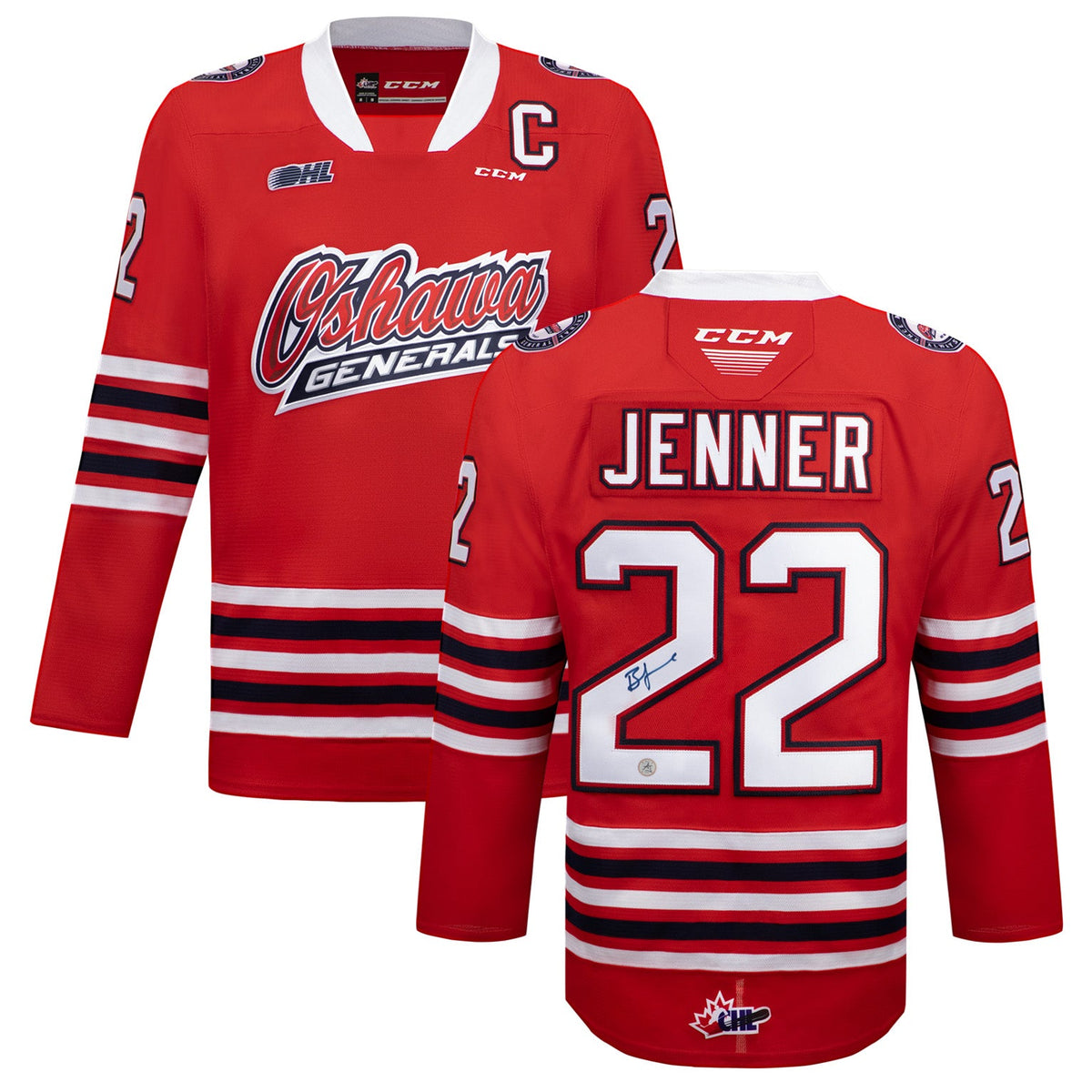 Boone Jenner Autographed Oshawa Generals CCM CHL Jersey product image 3, provided for visual reference and product detail
