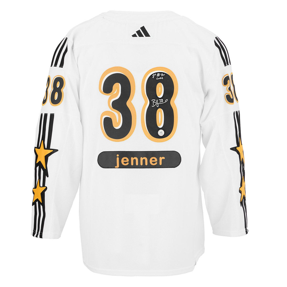 Boone Jenner Autographed 2024 NHL All-Star Game White adidas Jersey product image 1, provided for visual reference and