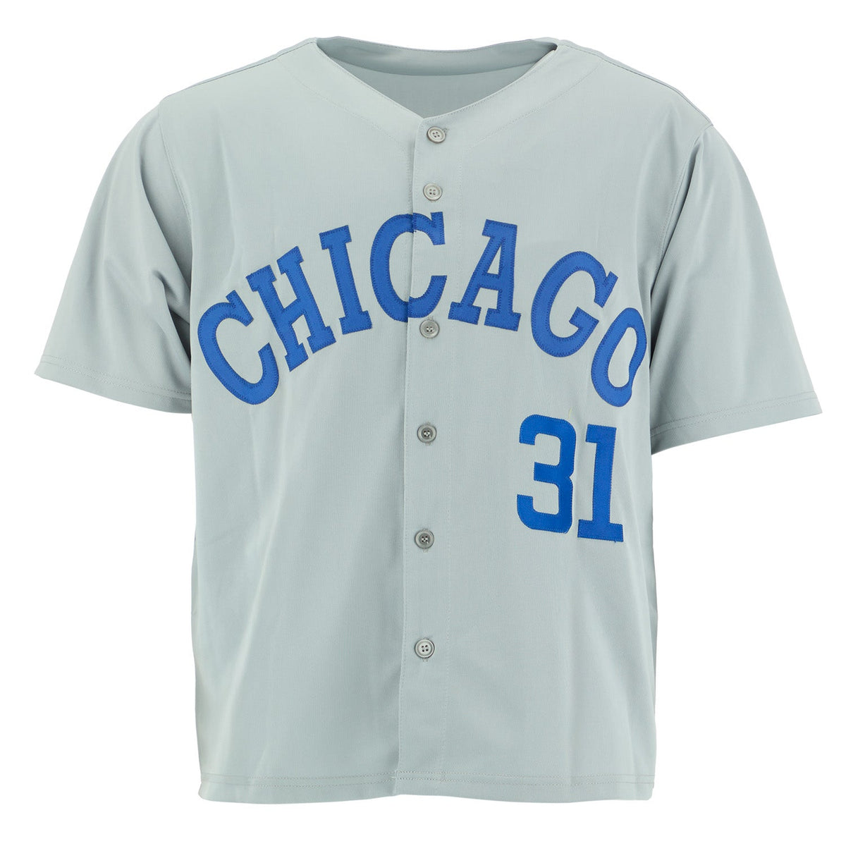 Fergie Jenkins Autographed Chicago City Design Grey Baseball Jersey product image 2, provided for visual reference and