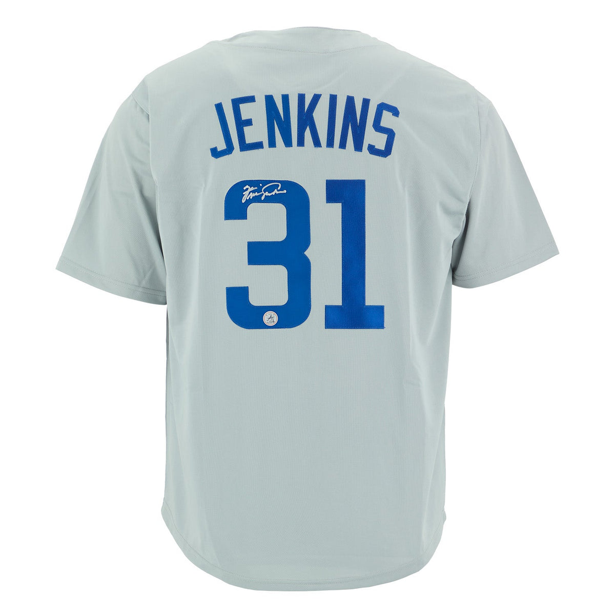 Fergie Jenkins Autographed Chicago City Design Grey Baseball Jersey product image 1, provided for visual reference and