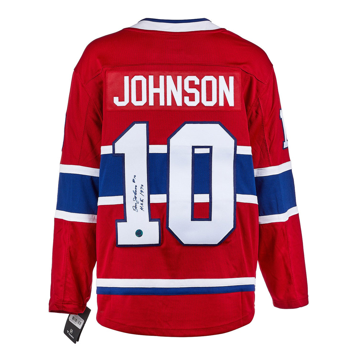 Tom Johnson Autographed Montreal Canadiens Fanatics Breakaway Jersey product image 1, provided for visual reference and