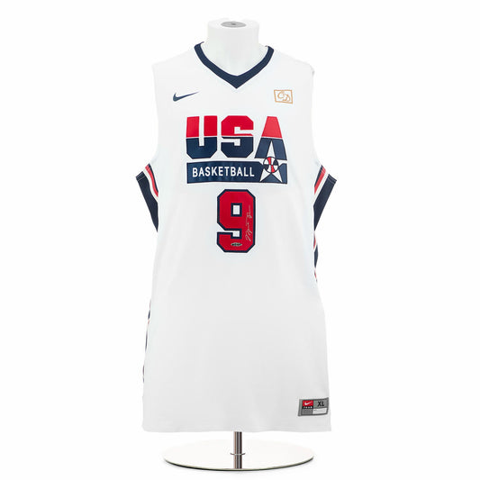Michael Jordan Signed Team USA Olympic Nike Throwback Basketball Jersey product image 1, provided for visual reference and