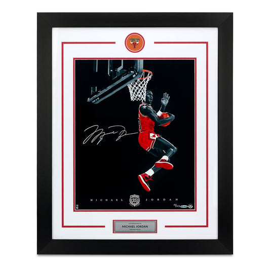 Michael Jordan Signed Chicago Bulls Cradle Dunk Basketball 26x32 Frame #12/123 product image 1, provided for visual