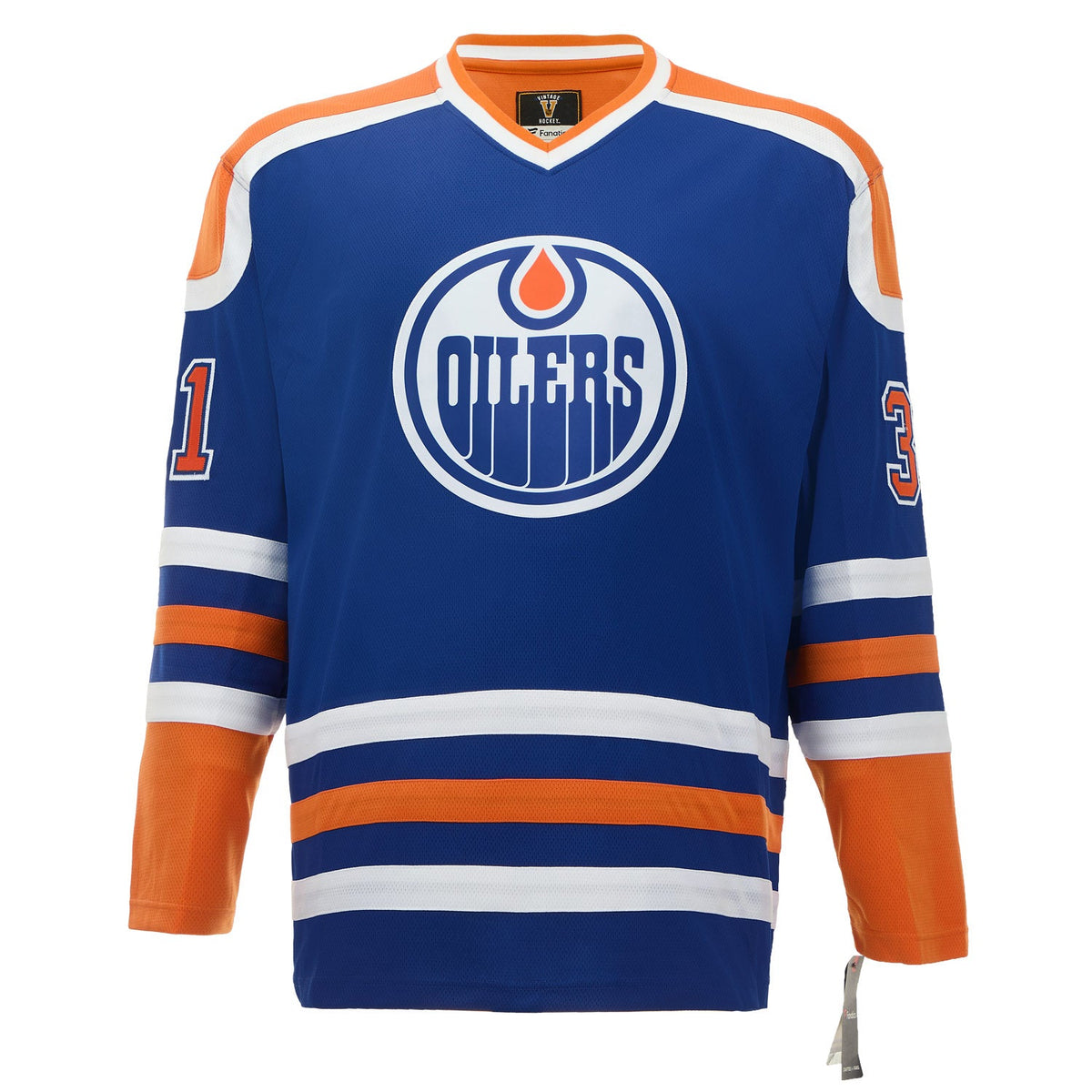 Curtis Joseph Autographed Edmonton Oilers Fanatics Throwback Jersey product image 2, provided for visual reference and