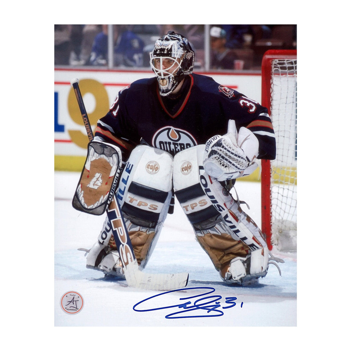 Curtis Joseph Autographed Edmonton Oilers Netminder 8x10 Photo product image 1, provided for visual reference and product