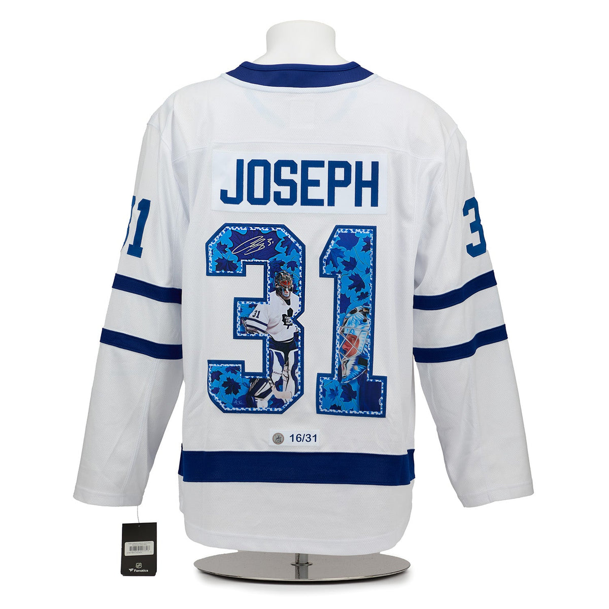 Curtis Joseph Signed Toronto Maple Leafs Goalie Profile Art Jersey #16/31 product image 1, provided for visual reference and