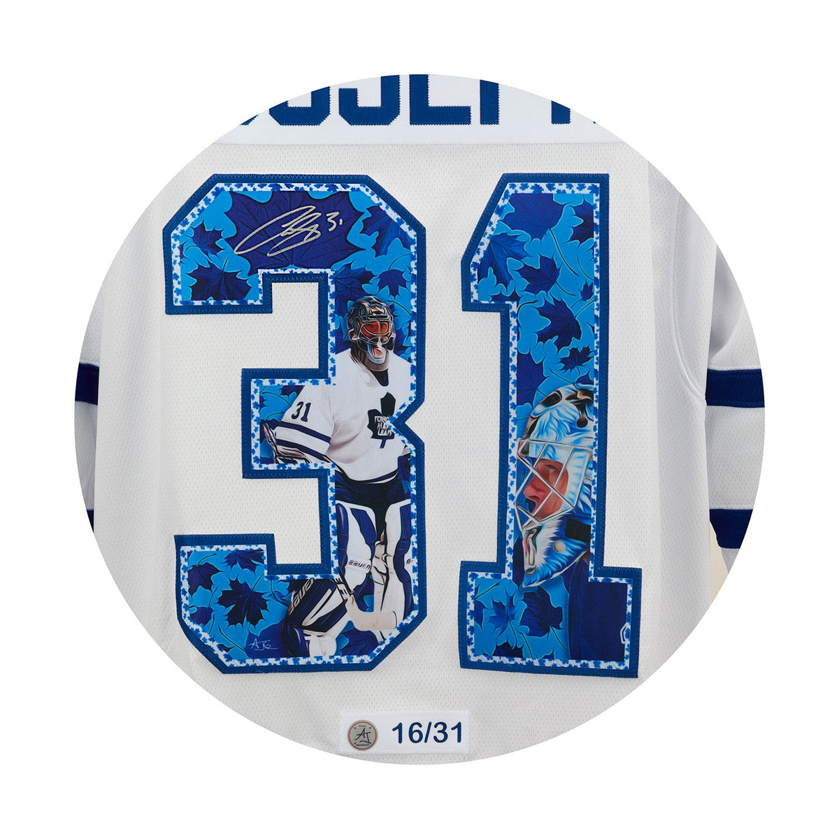 Curtis Joseph Signed Toronto Maple Leafs Goalie Profile Art Jersey #16/31 product image 3, provided for visual reference and