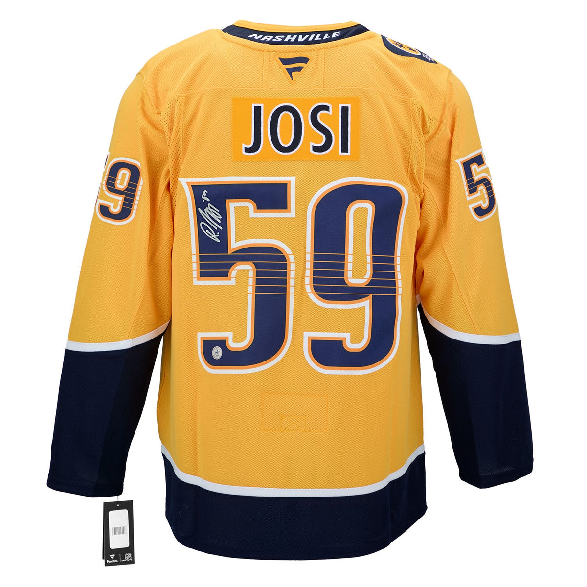 Roman Josi Autographed Nashville Predators Fanatics Premium Jersey product image 1, provided for visual reference and