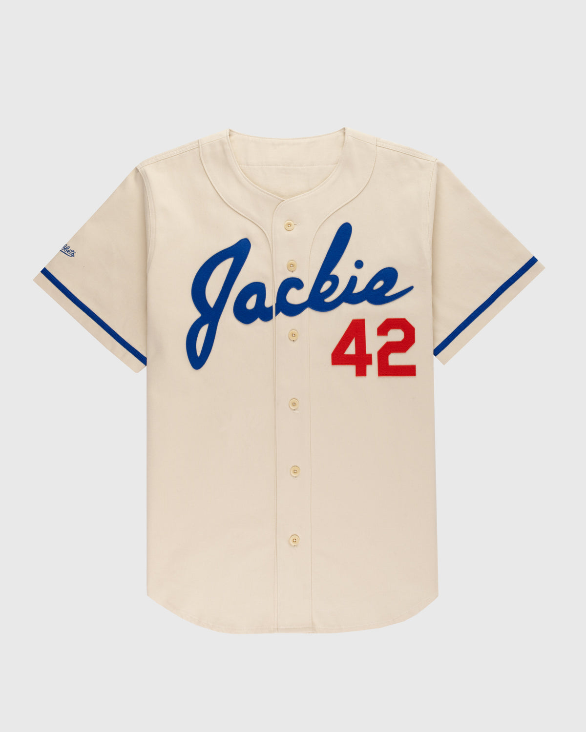 Jackie Robinson Cotton Twill Baseball Jersey product image 1, provided for visual reference and product detail review