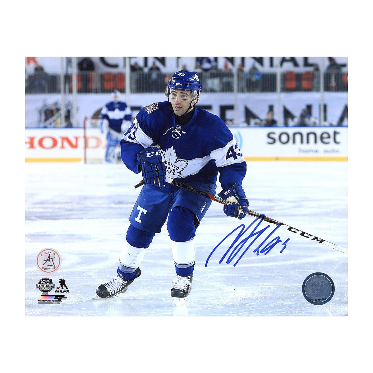 Nazem Kadri Autographed Toronto Maple Leafs 2017 Centennial Classic 8x10 Photo product image 1, provided for visual