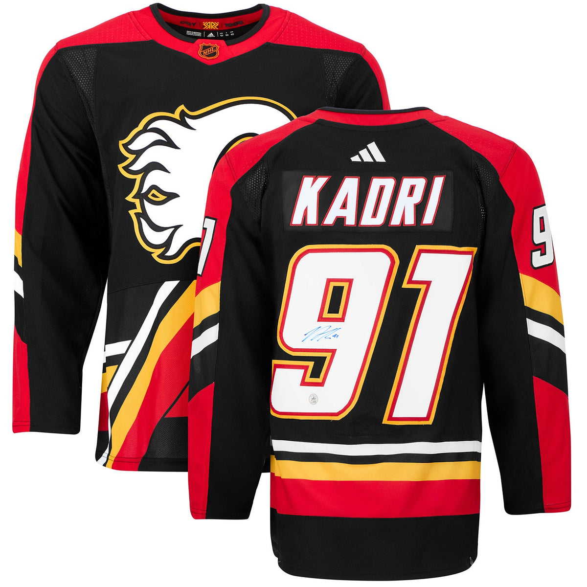 Nazem Kadri Autographed Calgary Flames Reverse Retro 2.0 adidas Jersey product image 3, provided for visual reference and