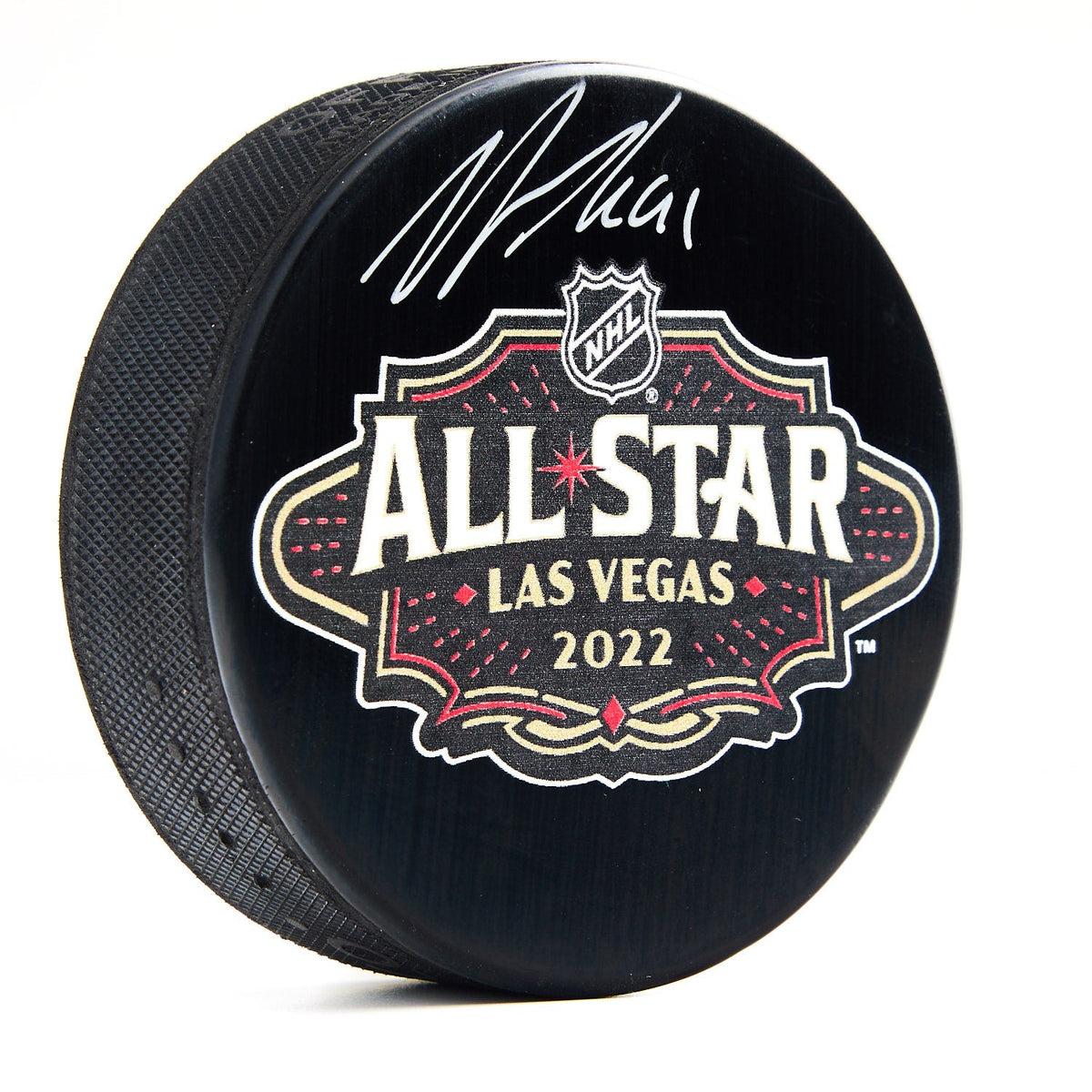 Nazem Kadri Autographed 2022 NHL All-Star Game Hockey Puck product image 1, provided for visual reference and product detail