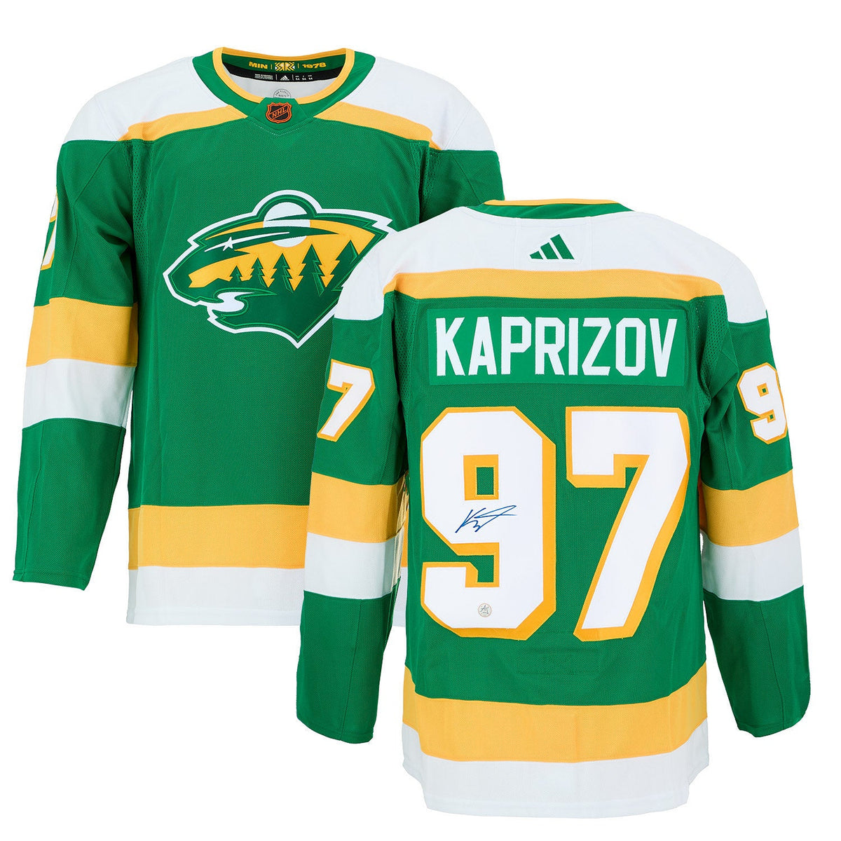 Kirill Kaprizov Signed Minnesota Wild Reverse Retro 2.0 adidas Jersey product image 3, provided for visual reference and