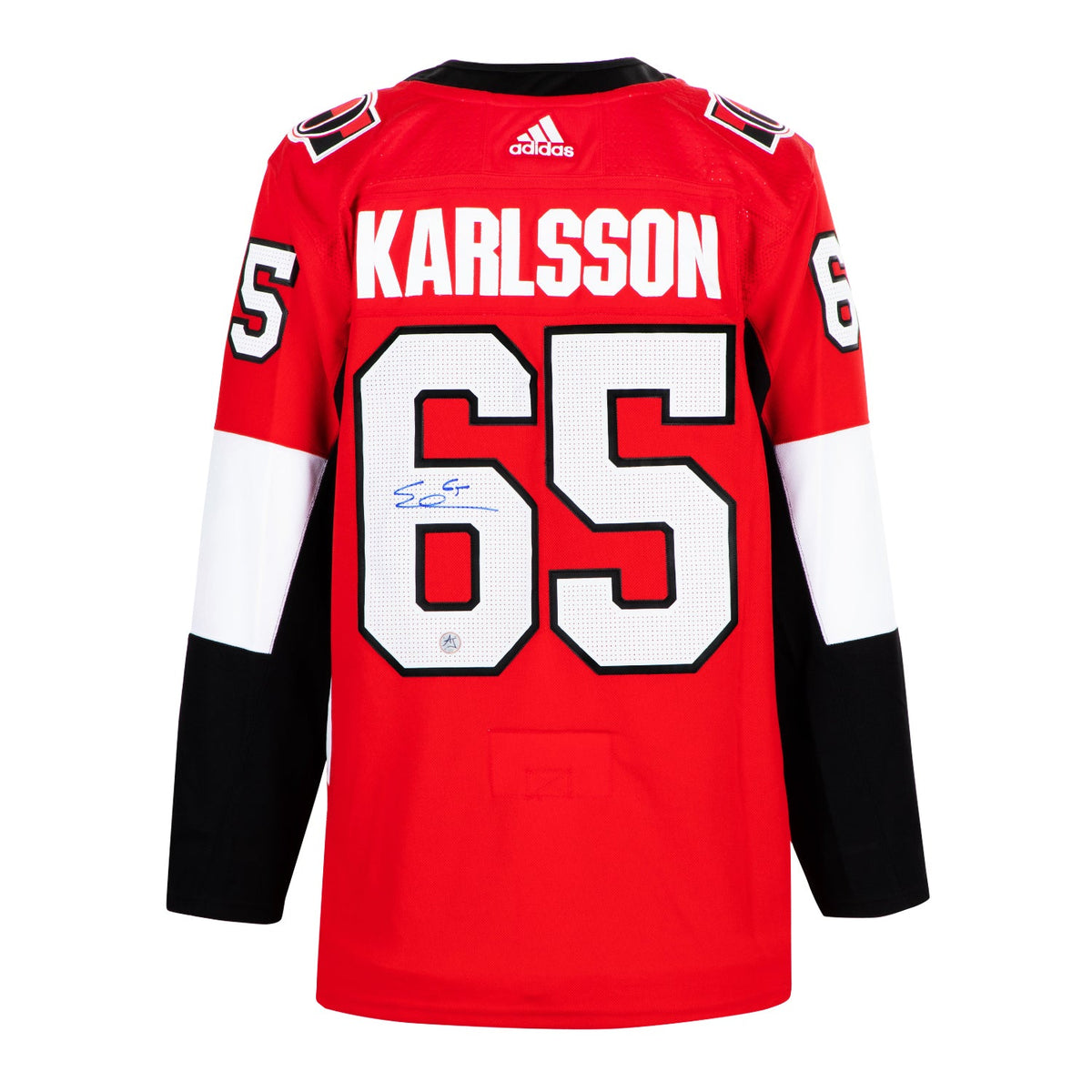 Erik Karlsson Autographed Ottawa Senators Red adidas Jersey product image 1, provided for visual reference and product