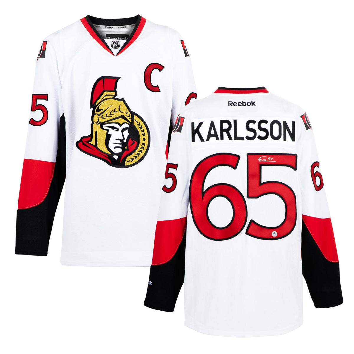 Erik Karlsson Autographed Ottawa Senators Vintage Reebok Jersey product image 3, provided for visual reference and product