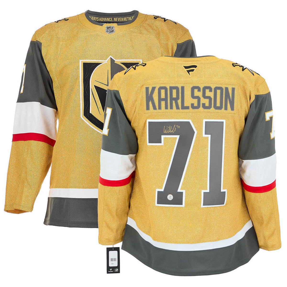 William Karlsson Autographed Vegas Golden Knights Fanatics Premium Jersey product image 3, provided for visual reference and