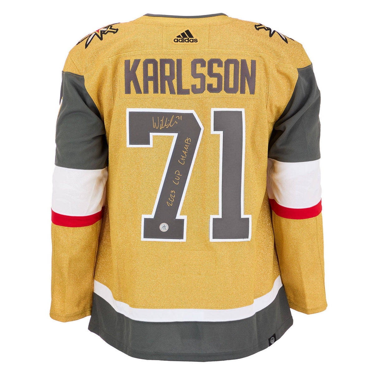 William Karlsson Vegas Golden Knights Signed 2023 Stanley Cup adidas Jersey product image 1, provided for visual reference