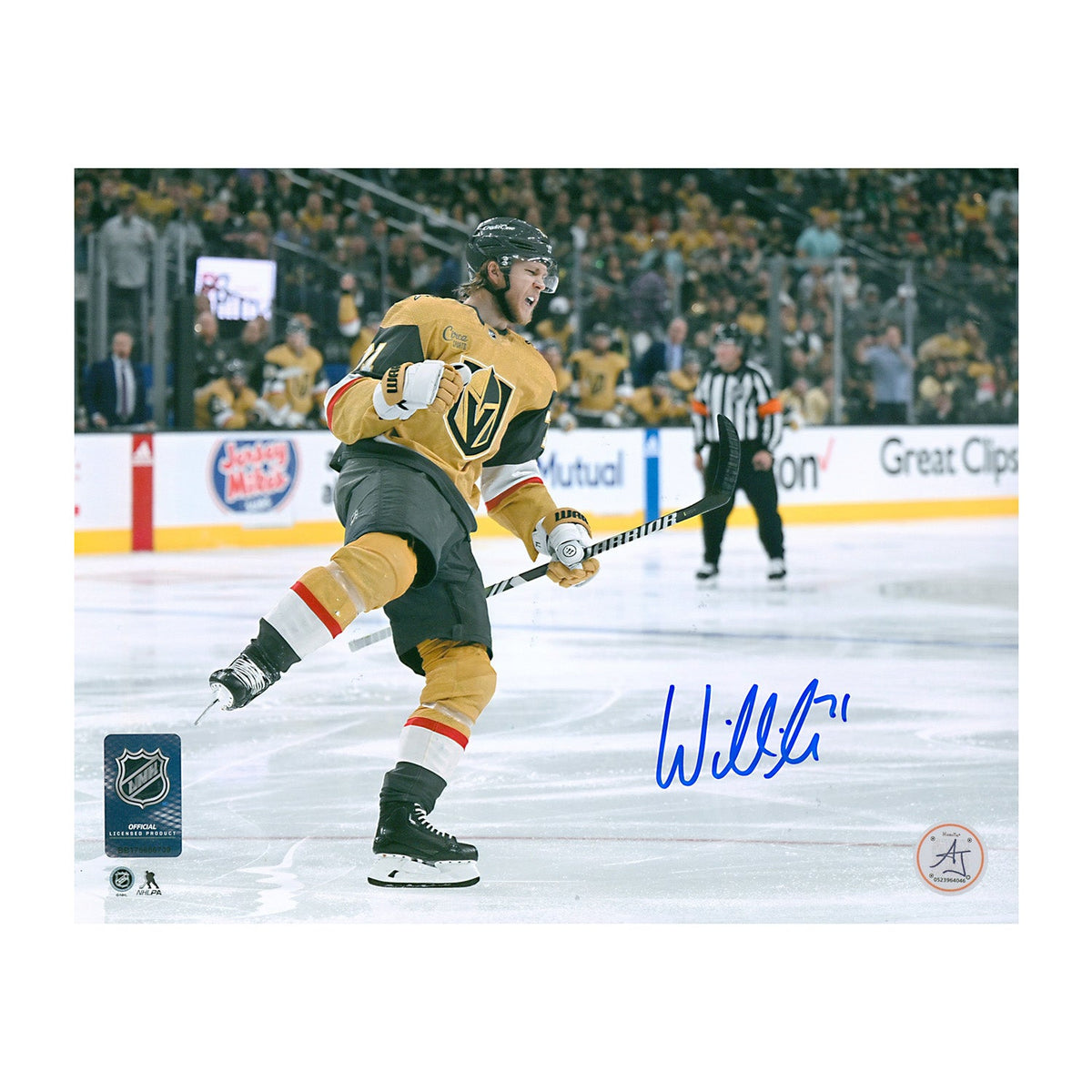 William Karlsson Signed Vegas Golden Knights Goal Celebration 8x10 Photo product image 1, provided for visual reference and