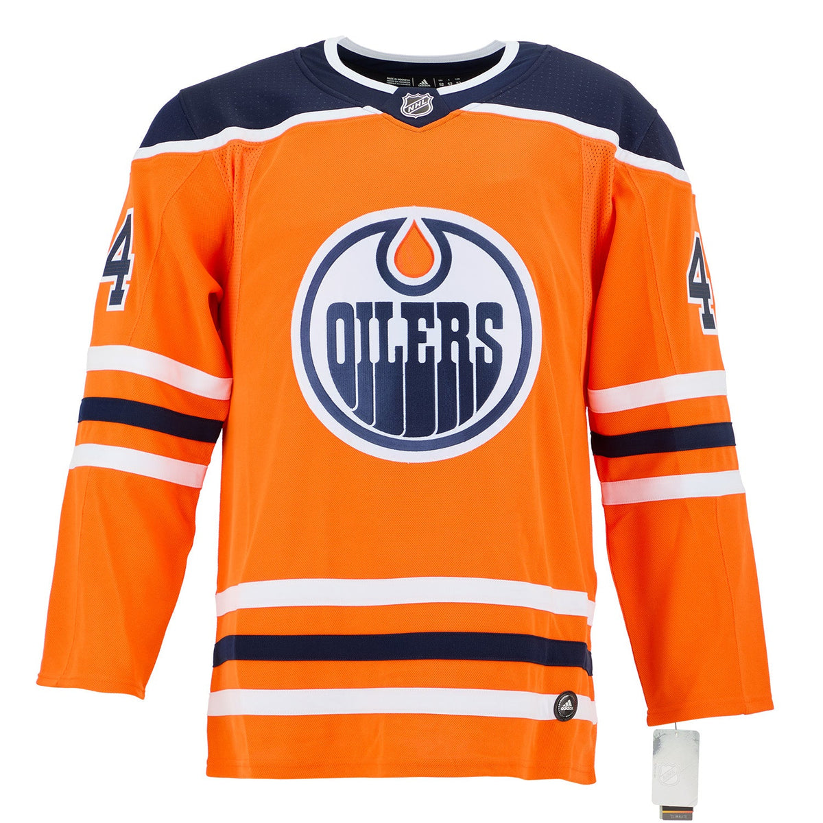 Zack Kassian Autographed Edmonton Oilers Orange adidas Jersey product image 2, provided for visual reference and product