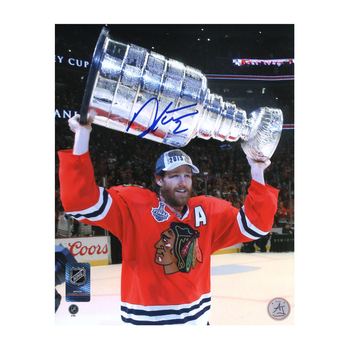 Duncan Keith Autographed Chicago Blackhawks 2015 Stanley Cup 8x10 Photo product image 1, provided for visual reference and