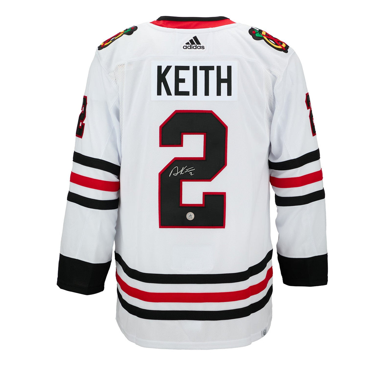 Duncan Keith Signed Chicago Blackhawks White adidas Jersey product image 1, provided for visual reference and product detail