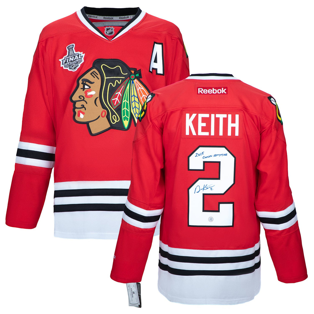 Duncan Keith Signed Chicago Blackhawks Stanley Cup Reebok Jersey with MVP Note product image 3, provided for visual