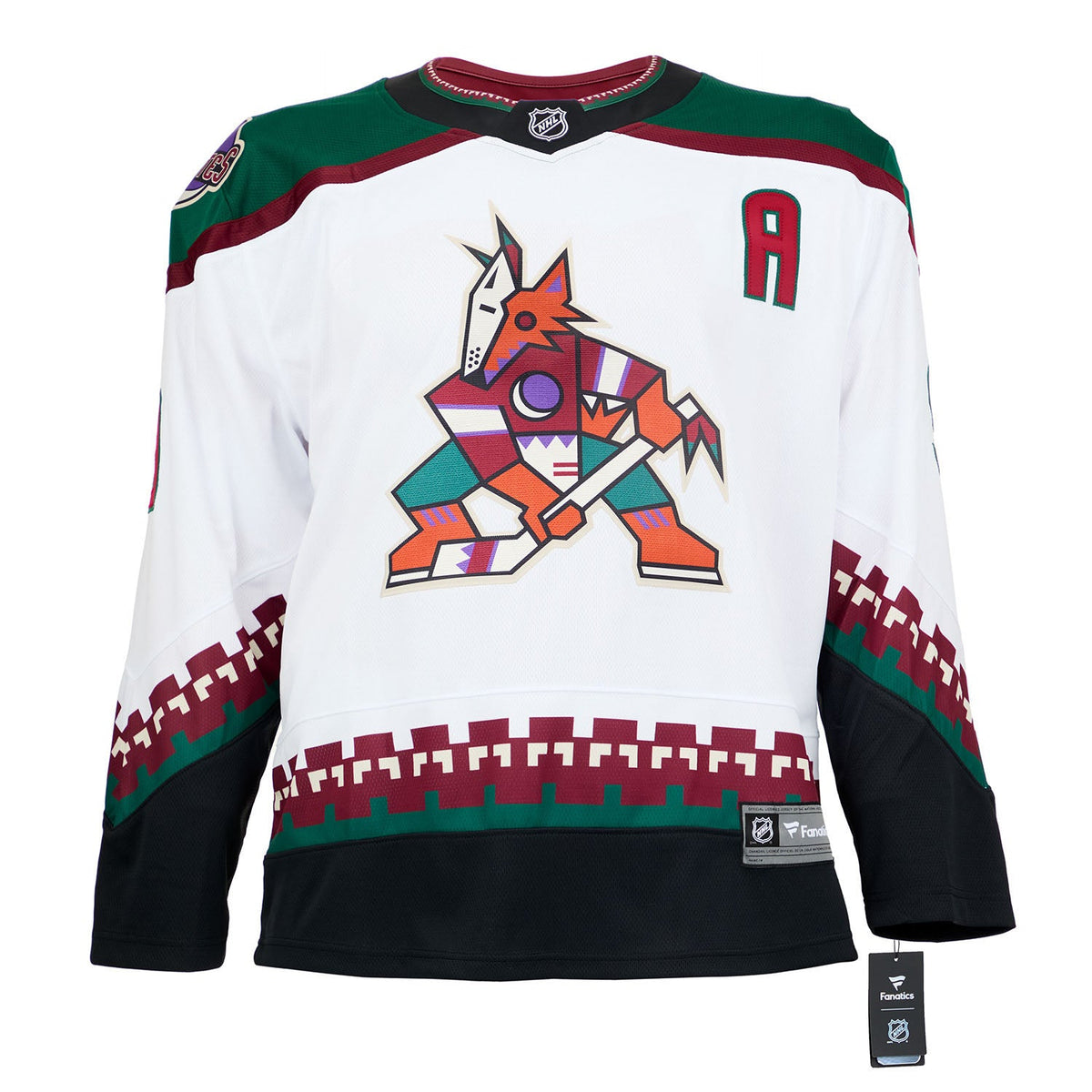 Clayton Keller Signed Arizona Coyotes White Fanatics Breakaway Jersey product image 2, provided for visual reference and