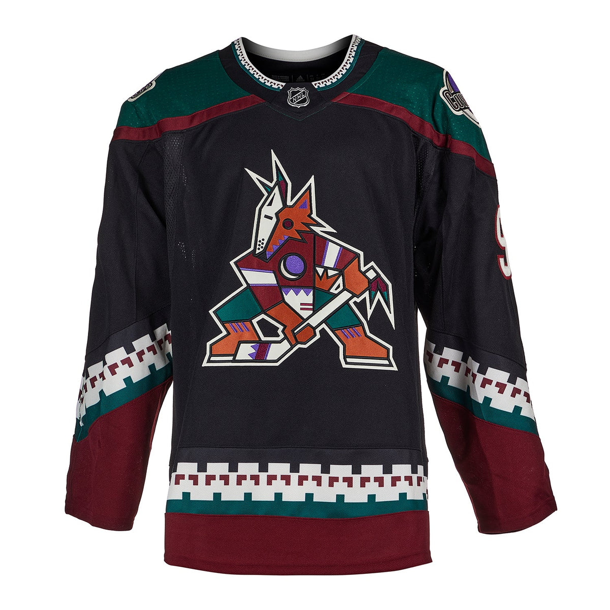 Clayton Keller Autographed Arizona Coyotes Black Kachina adidas Jersey product image 2, provided for visual reference and