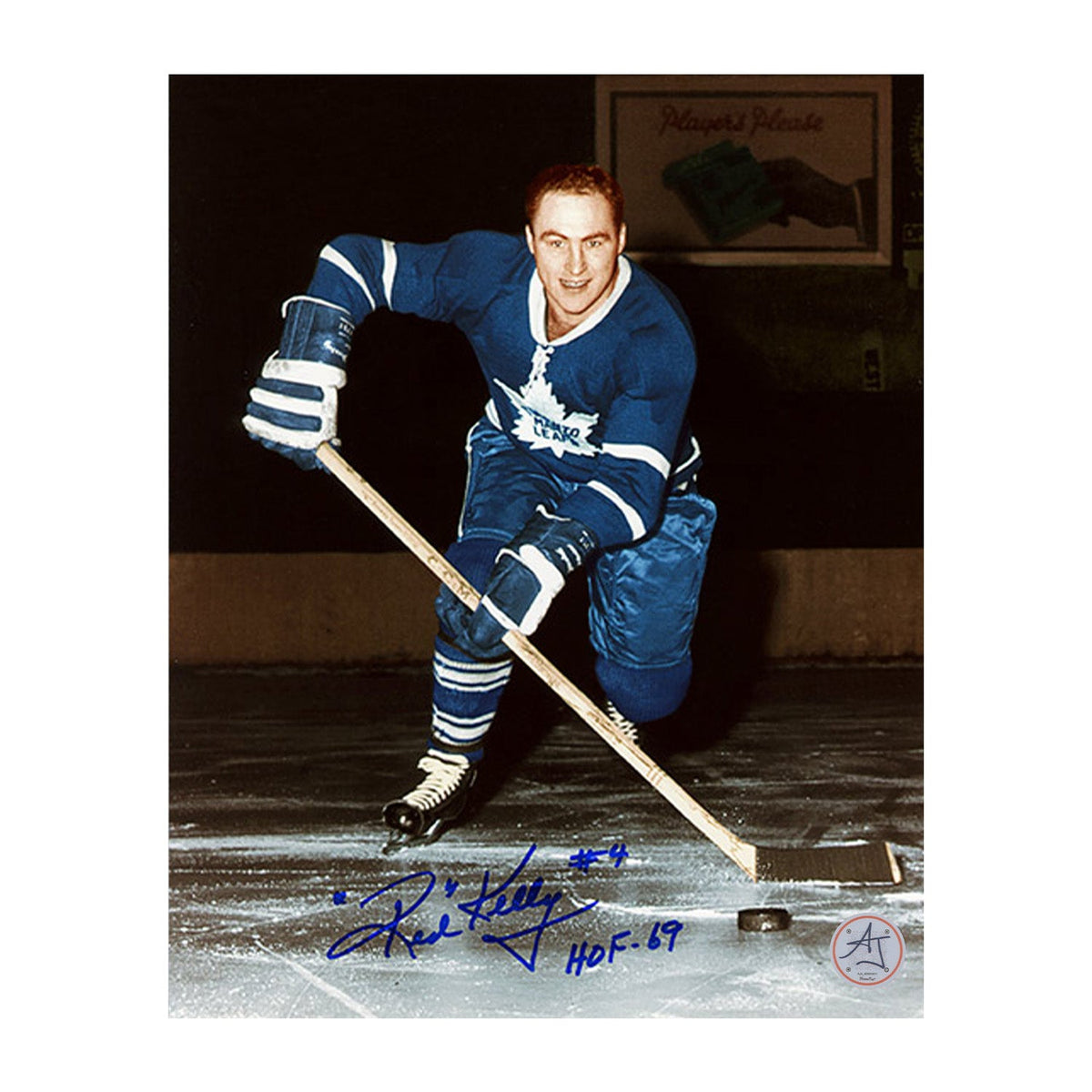 Red Kelly Signed Toronto Maple Leafs Game Action 8x10 Photo with Note product image 1, provided for visual reference and