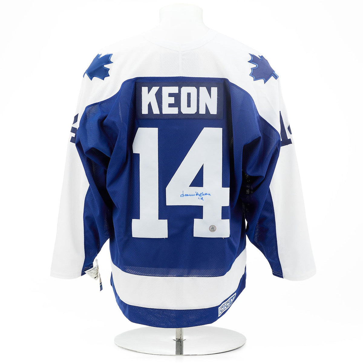 Dave Keon Autographed Toronto Maple Leafs Vintage CCM Jersey product image 1, provided for visual reference and product