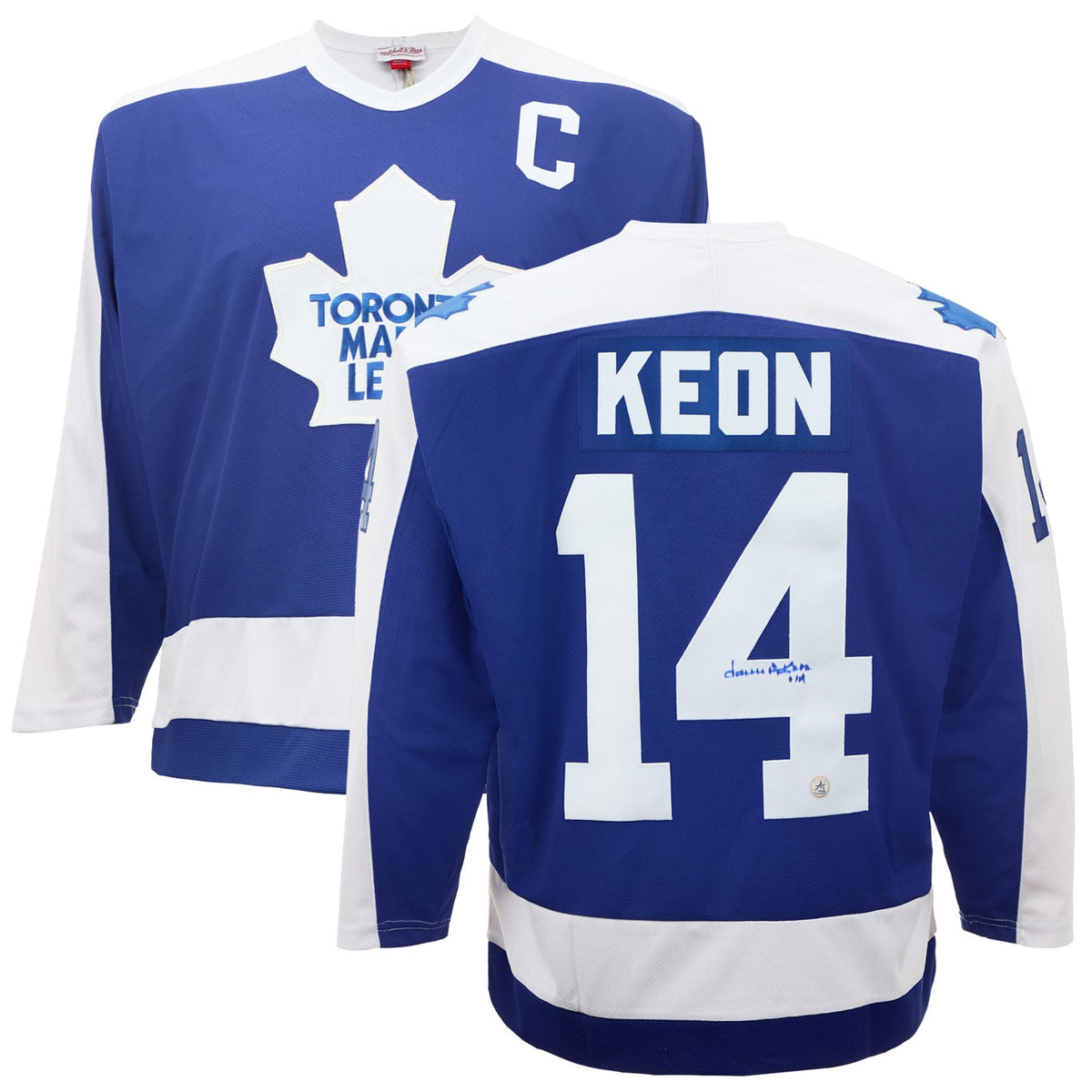 Dave Keon Signed Toronto Maple Leafs Mitchell & Ness Throwback Jersey product image 3, provided for visual reference and