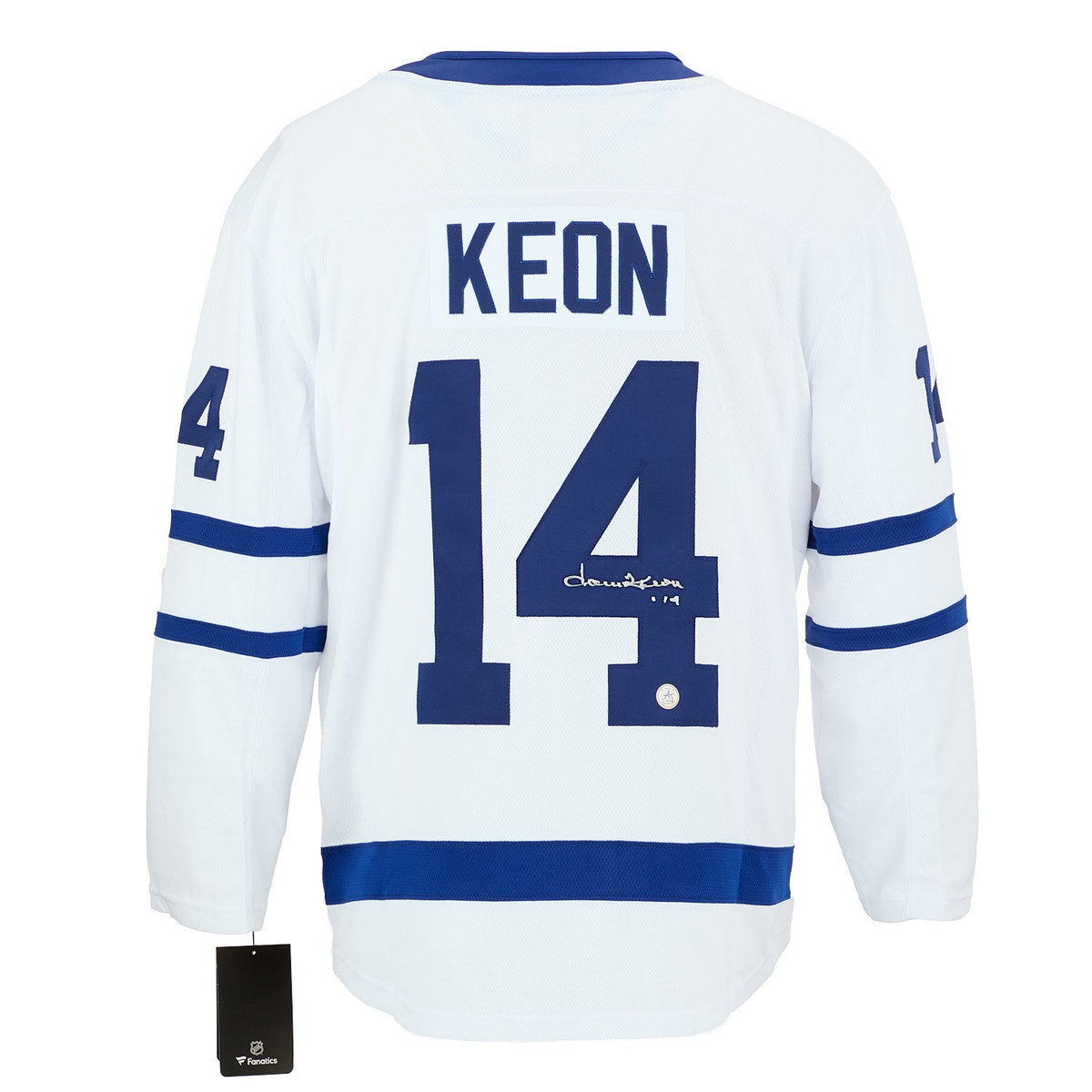 Dave Keon Signed Toronto Maple Leafs White Fanatics Breakaway Jersey product image 1, provided for visual reference and