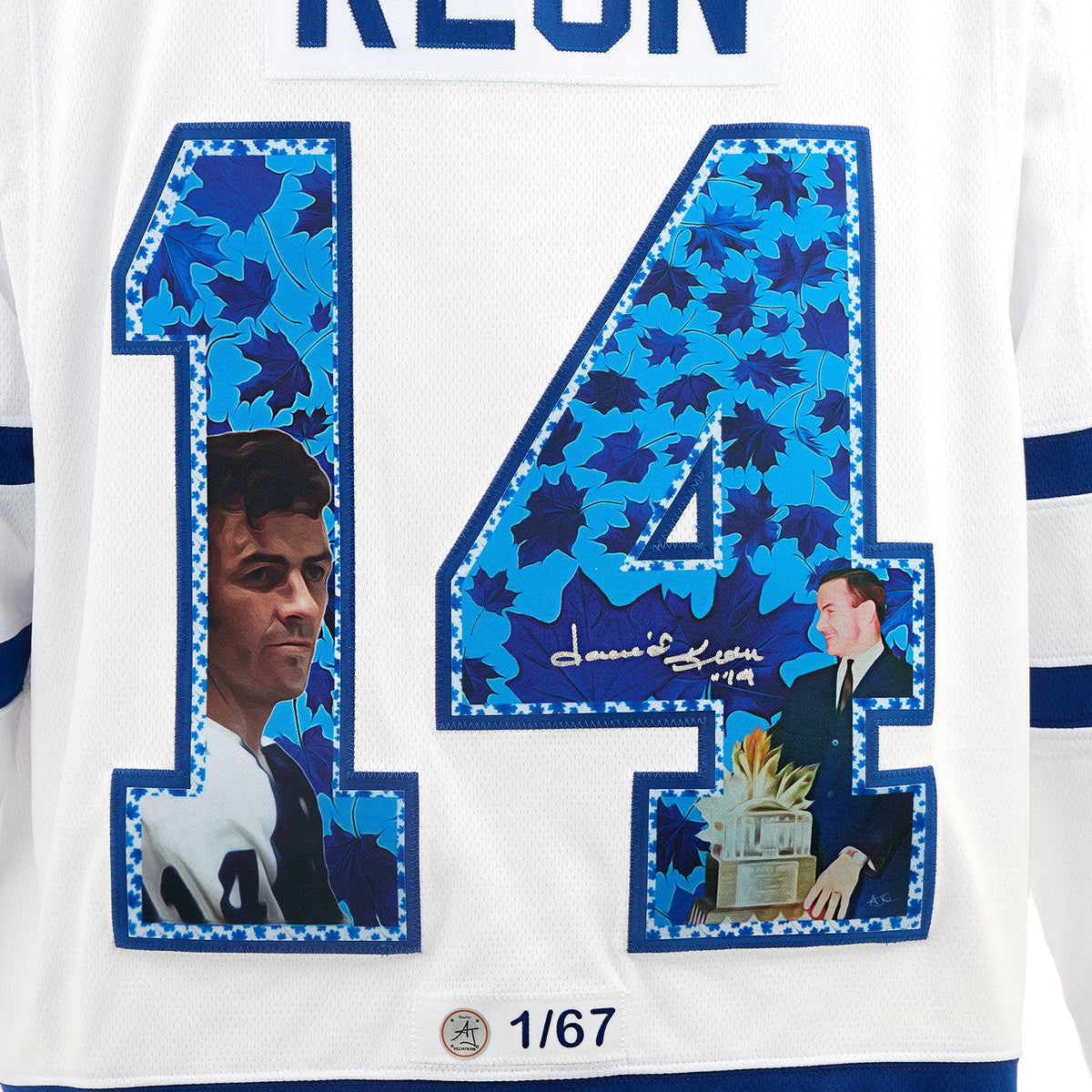 Dave Keon Signed Toronto Maple Leafs Conn Smythe Art Jersey #1/67 product image 3, provided for visual reference and product