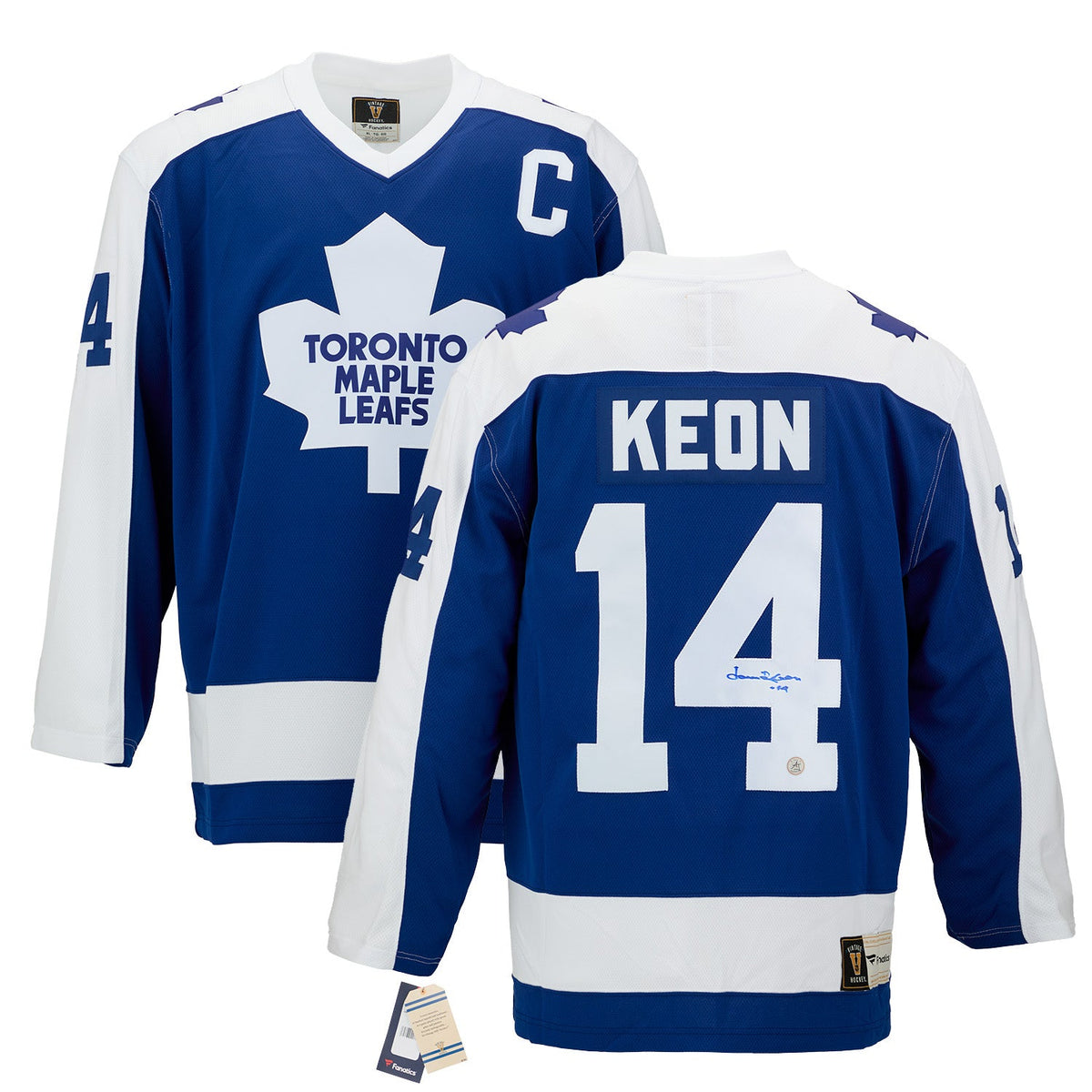 Dave Keon Autographed Toronto Maple Leafs Fanatics Throwback Jersey product image 3, provided for visual reference and