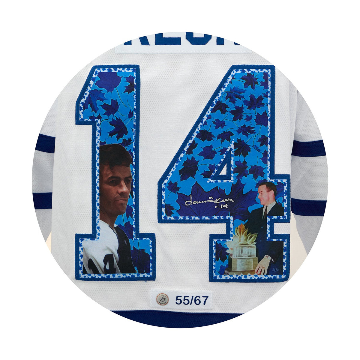 Dave Keon Signed Toronto Maple Leafs Conn Smythe Art Jersey #55/67 product image 3, provided for visual reference and